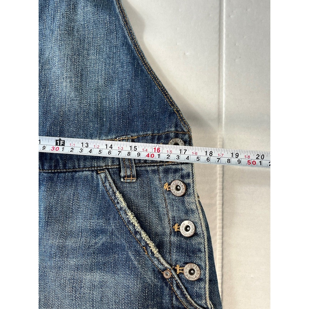 Free People Denim Jean Shortalls Women's Overall Shorts size 26 - Picture 11 of 16